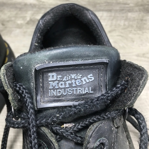 Dr. Martens Doc Air Wair 7A16 Industrial Chunky Black Leather Men Shoe Size US 9
